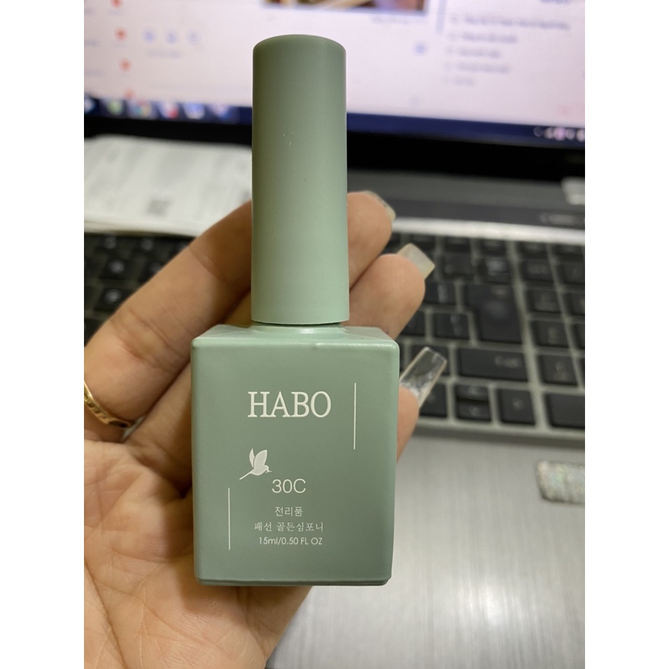 (màu 51-100) Sơn gel HABO chai màu xanh bảng 100 màu có bán lẻ,15ml- Dòng sơn cao cấp