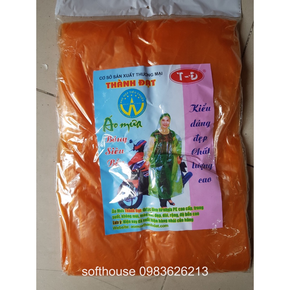 Áo mưa giấy nilon LOẠI TỐT dai bền Thành Đạt, loại áo dùng một lần thực tế có thể dùng 5-7 lần