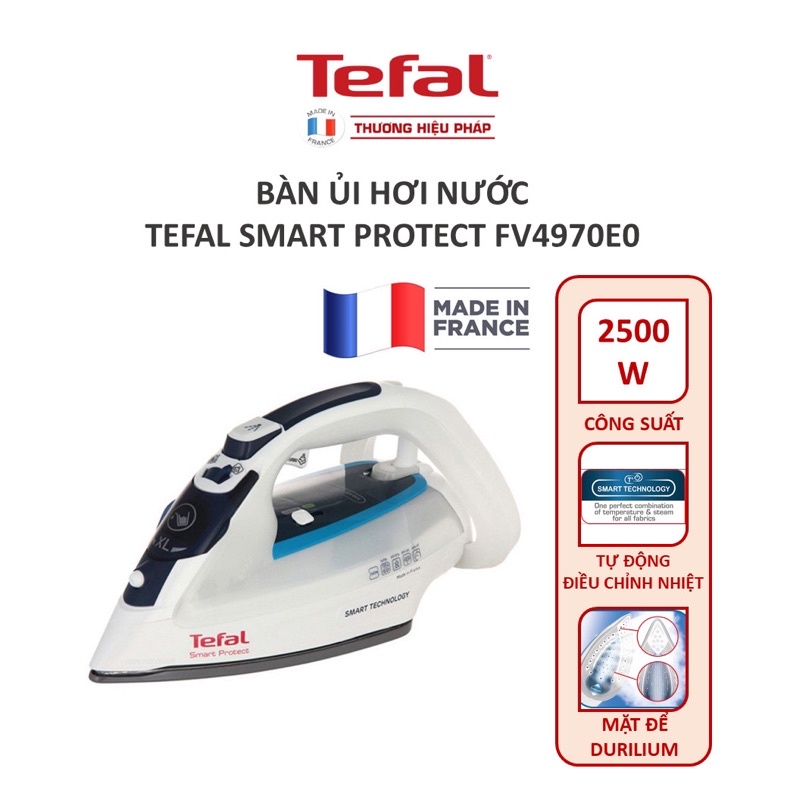 Bàn ủi hơi nước Tefal Smart Protect FV4970E0