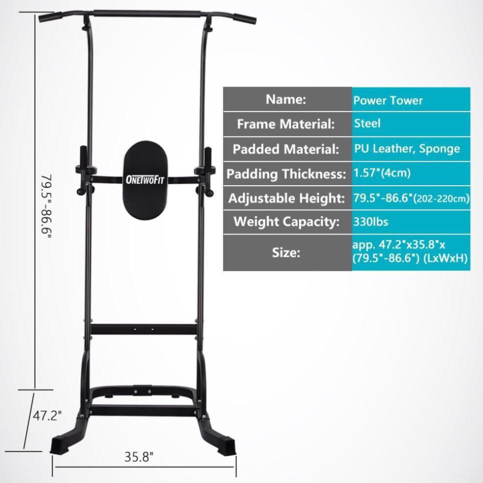 HOT 12.12 . OneTwoFit Bộ xà đơn, xà kép đa năng Gym, lượng Kéo lên tại nhà dụng cụ tập thể dục phòng gym OT061A , ⇤ :