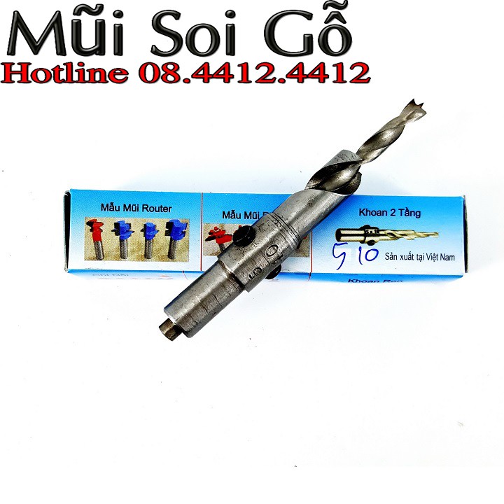 Mũi khoan 2 tầng âm óc vít 5x10mm