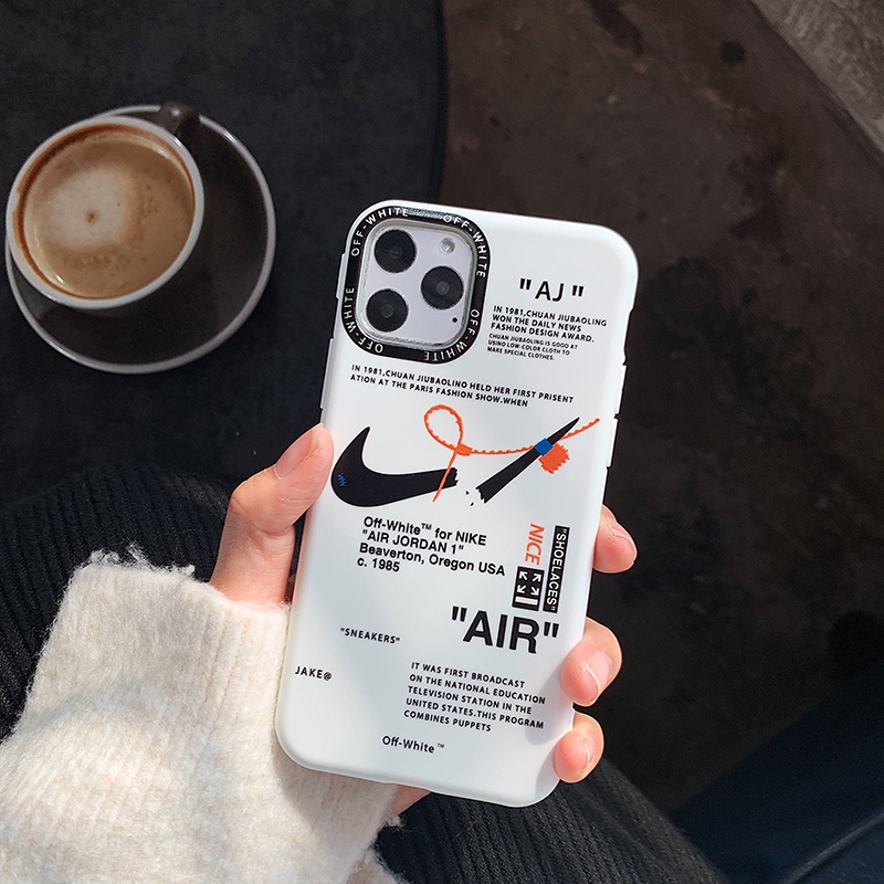 OFF WHITE Nike Ốp Điện Thoại Họa Tiết air jordan Cho iphone 15 14 13 12 11 pro max x xs xr 7 8 plus