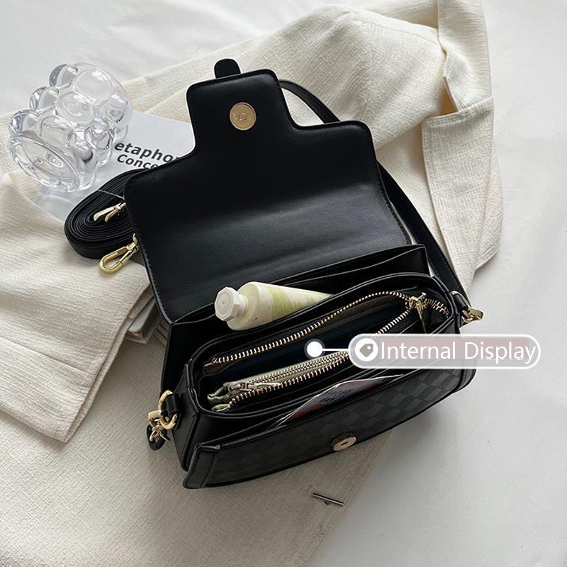 Túi Đeo Chéo Hình Vuông Nhỏ Thiết Kế niche Cổ Điển Chất Lượng Cao Cho Nữ