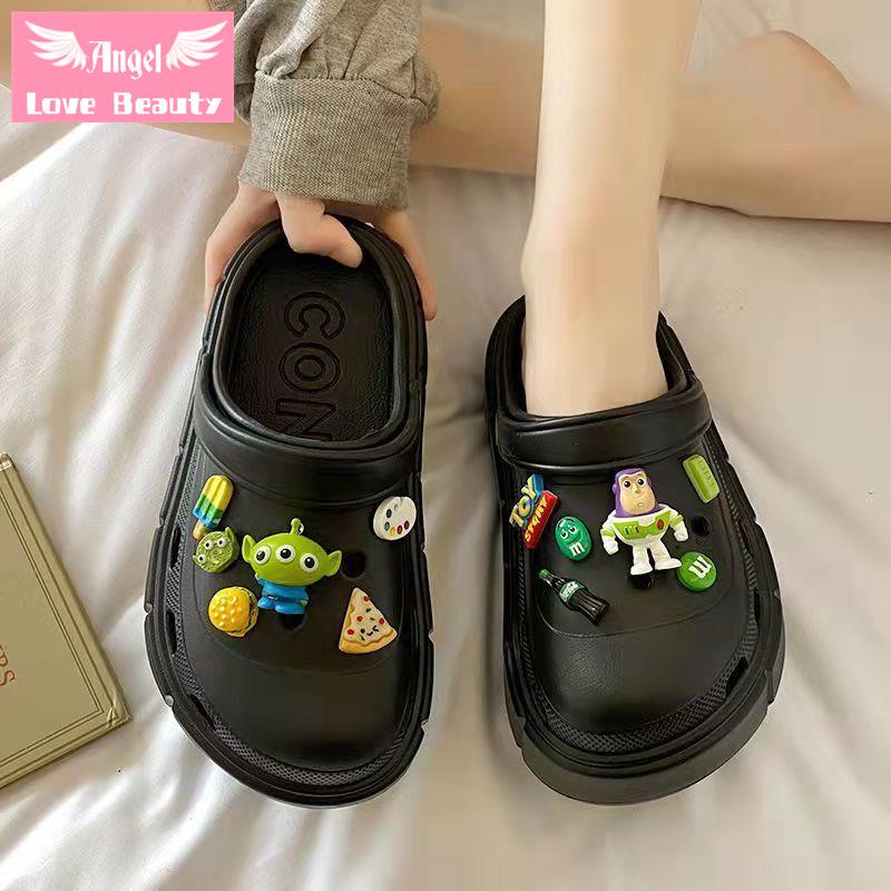 [Hàng Mới Bán Chạy]~Giày Sandal Đế Dày Đục Lỗ Kiểu Hoạt Hình Buzz Lightyear Dễ Thương Dễ Phối Đồ Đi Biển Cho Nữ