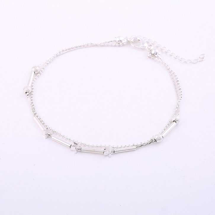 Lắc chân nữ bạc hạt cườm bi ngôi sao phụ kiện trang sức xinh đẹp  dễ thương  namimi