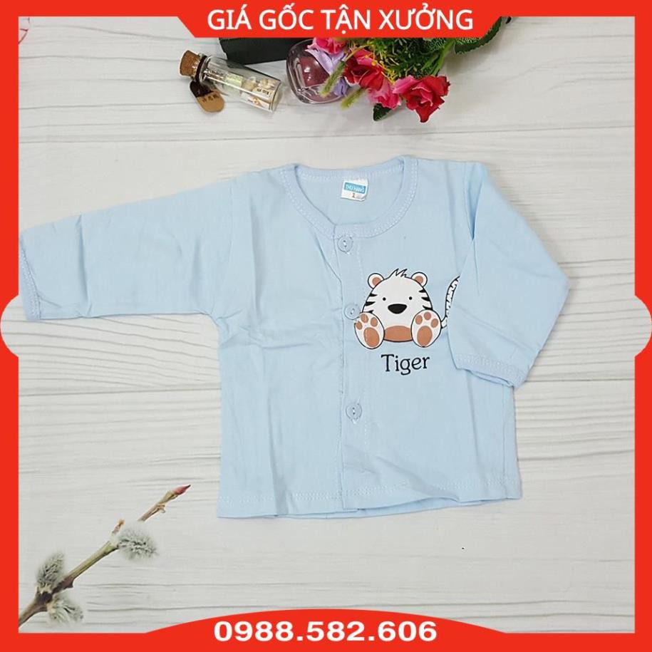 Combo 5 Áo Tay Dài Sơ Sinh Thu Hằng Cài Giữa (Cotton Mỏng, Mềm)