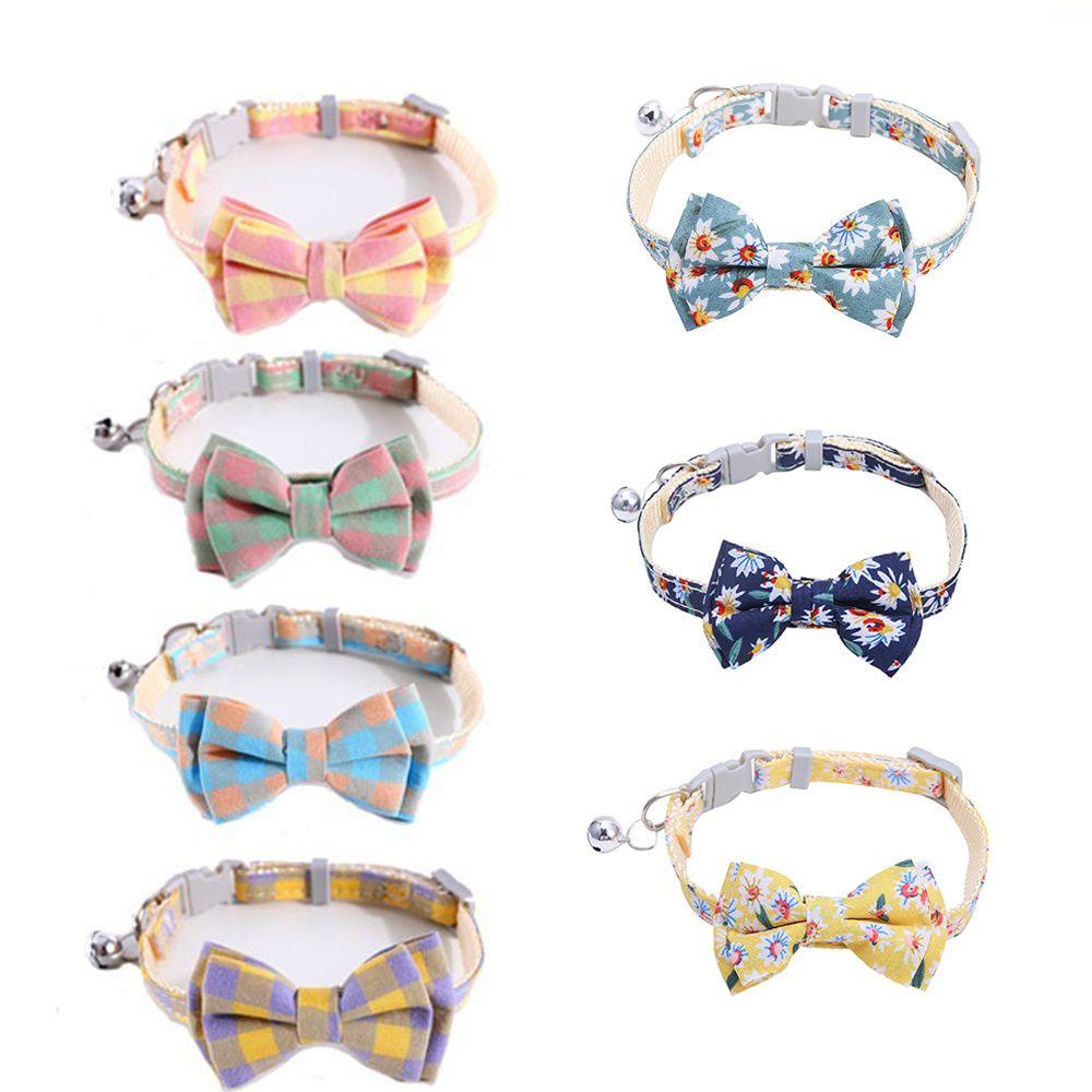 LEISURE Vòng Cổ Thú Cưng Gắn Chuông Nhiều Màu Dễ Thương Không Độc Hại