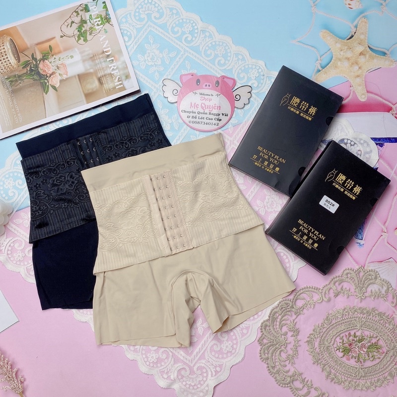 Quần gen bụng mặc váy cài trước chống cuộn , quần gen định hình nâng mông giảm eo cao cấp
