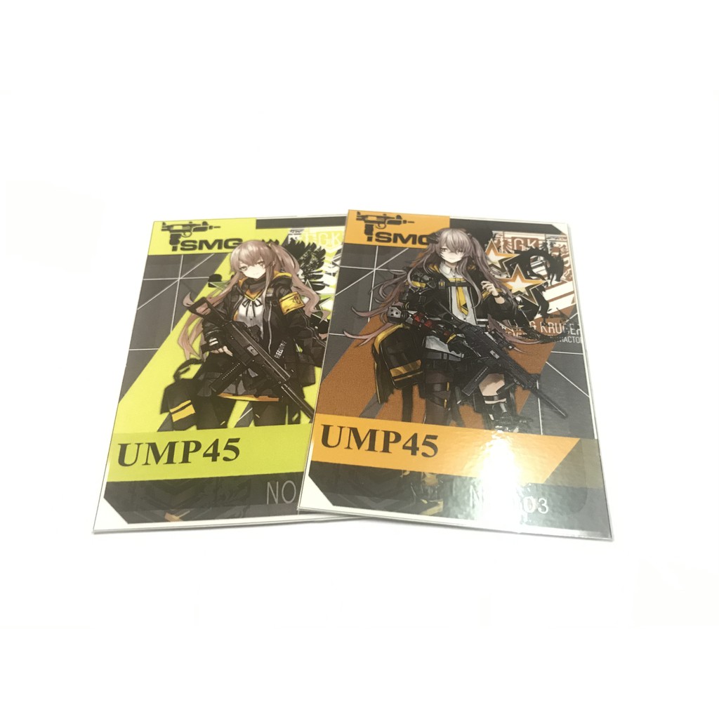 Thẻ bài T-Dolls card Girls Frontline UMP45 thường và MOD 3
