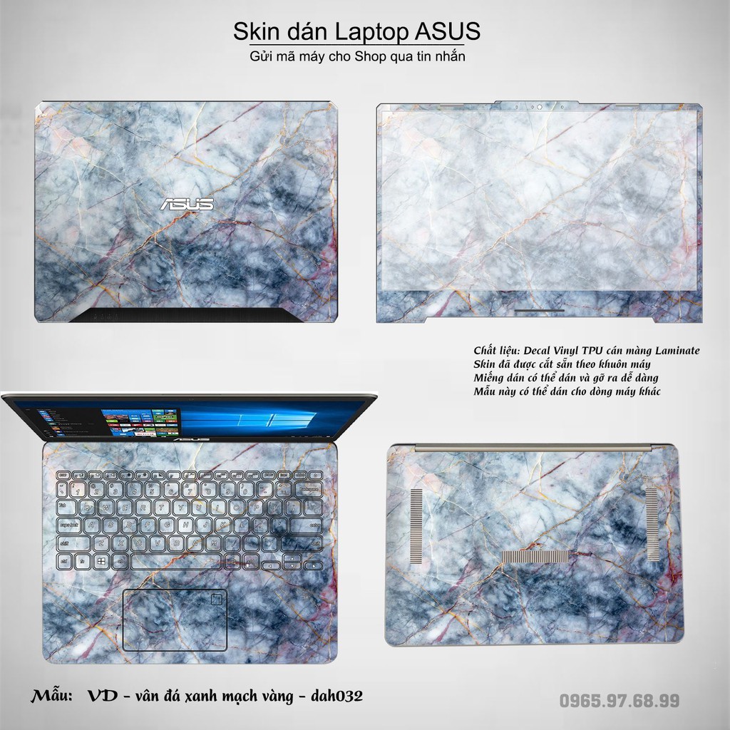 Skin dán Laptop Asus in hình vân đá _nhiều mẫu 2 (inbox mã máy cho Shop)