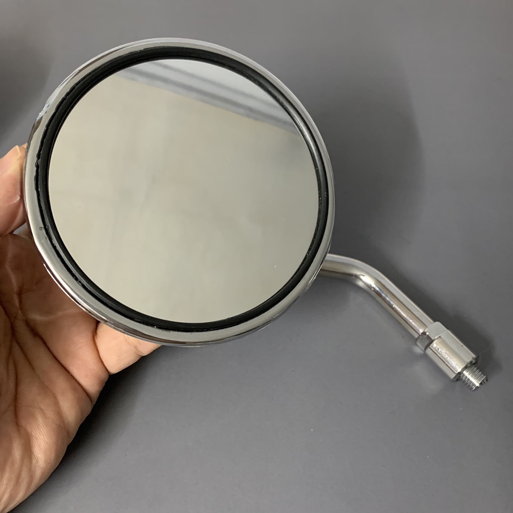 Kính chiếu hậu kiểu Moto si inox, sáng bóng - bền chắc, chân 10 ly, phù hợp mọi dòng xe  - KT Shop