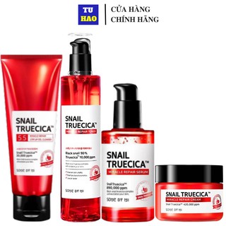 Combo Dưỡng Da Phục Hồi Giảm Thâm Đỏ Chiết Xuất Ốc Sên Some By Mi Snail Truecica 4 Bước 14206