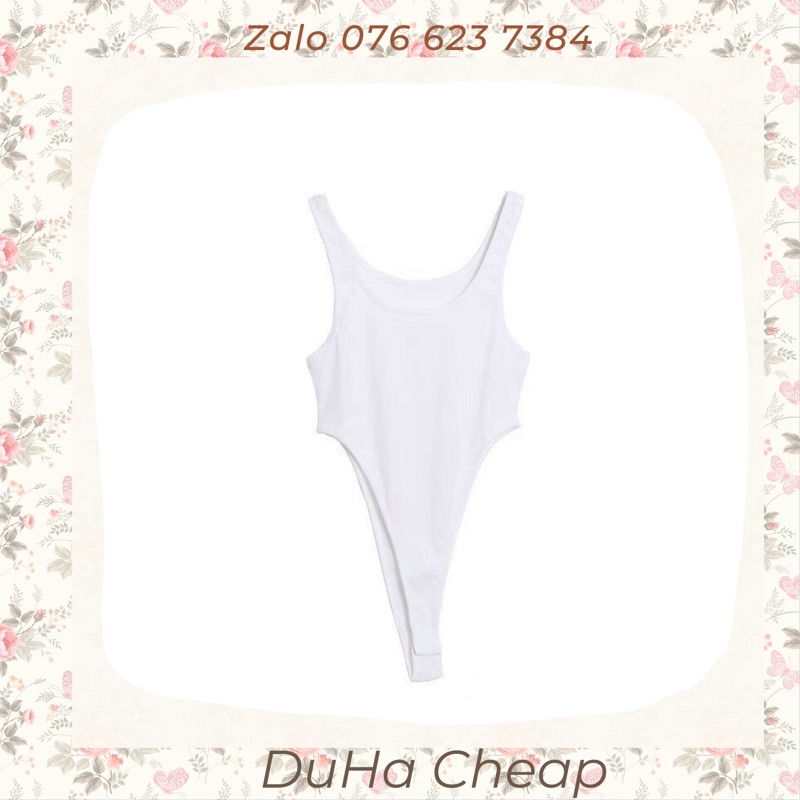 Bodysuit hai dây trơn, thêu chữ, in hoạt tiết trắng, đen.  Áo croptop ba lỗ trơn siêu hot, DuHa Cheap