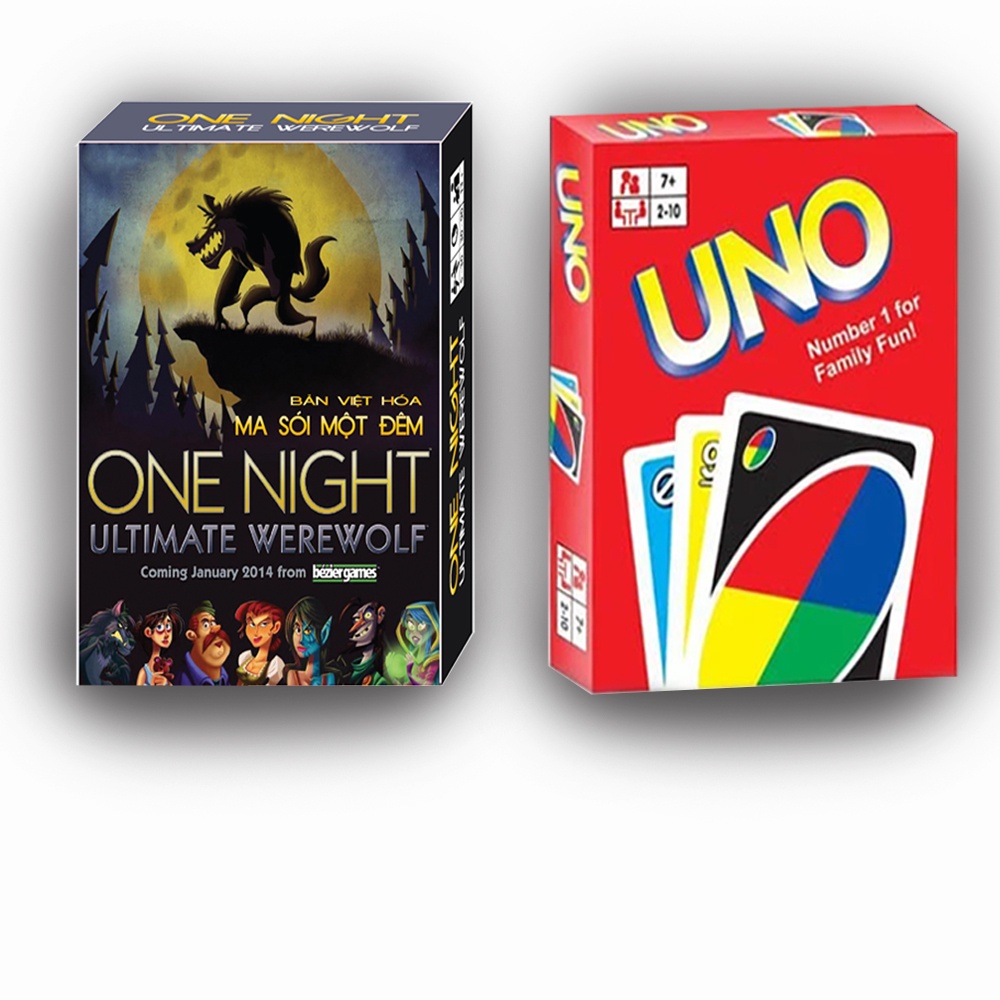 Bộ bài ma sói one night + bộ bài uno - Phiên bản đặc biệt siêu kịch tính