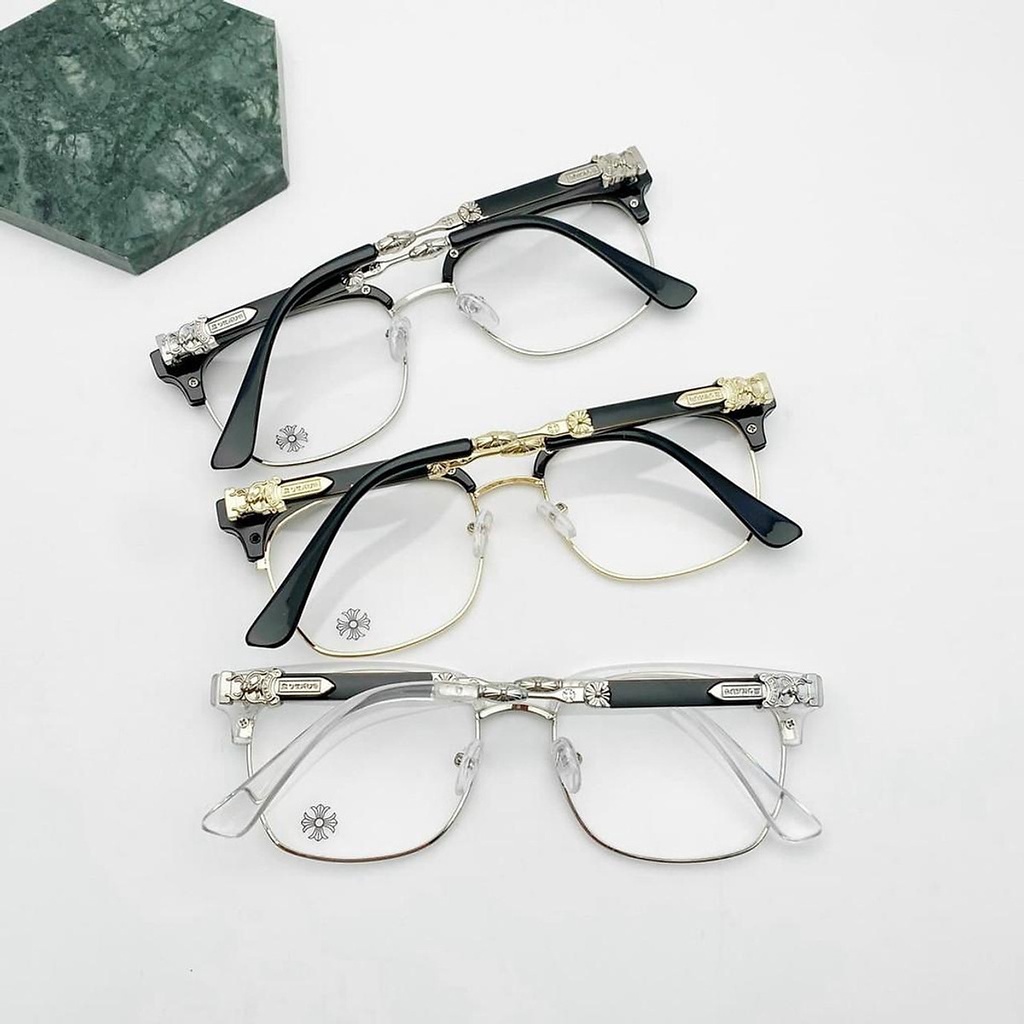 Gọng Kính Cận Chrome heart 2275 Kính Thời Trang Cao Cấp Gọng kính vuông Chrome Hearts phiên bản cao cấp