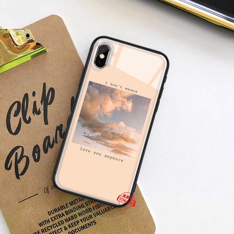 Ốp Lưng Mặt Kính Họa Tiết Bài Hát Hoa Độc Đáo Cho Iphone Xs Max Xr X 11 Pro 7 8 6 6s Plus 61c