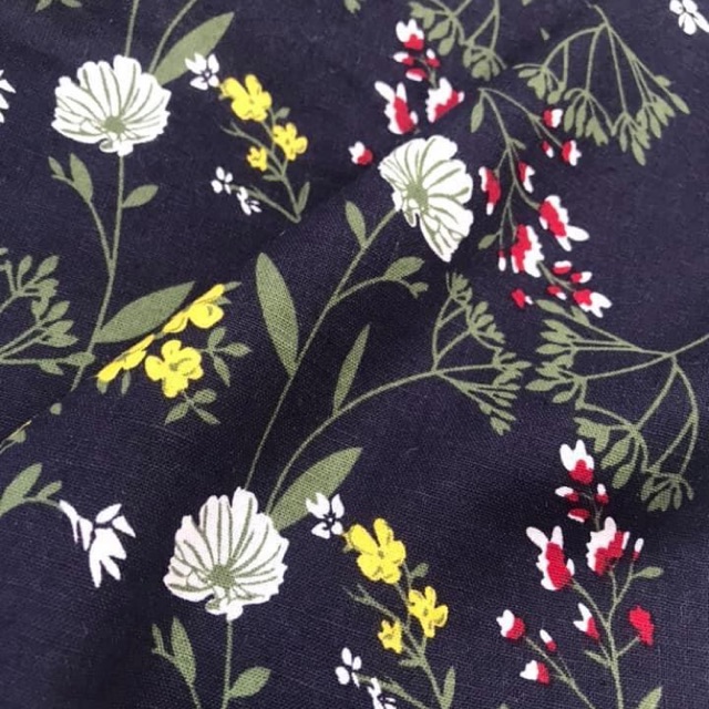 Vải linen tưng hoa cải vàng.