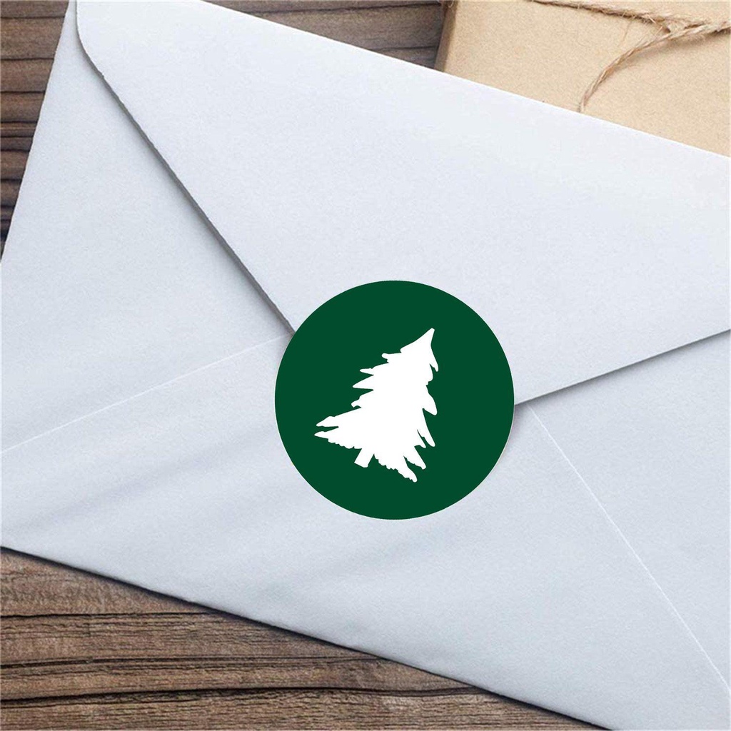 CHOOKEY Bộ 500 Sticker Dán Trang Trí Hộp Quà Giáng Sinh Xinh Xắn