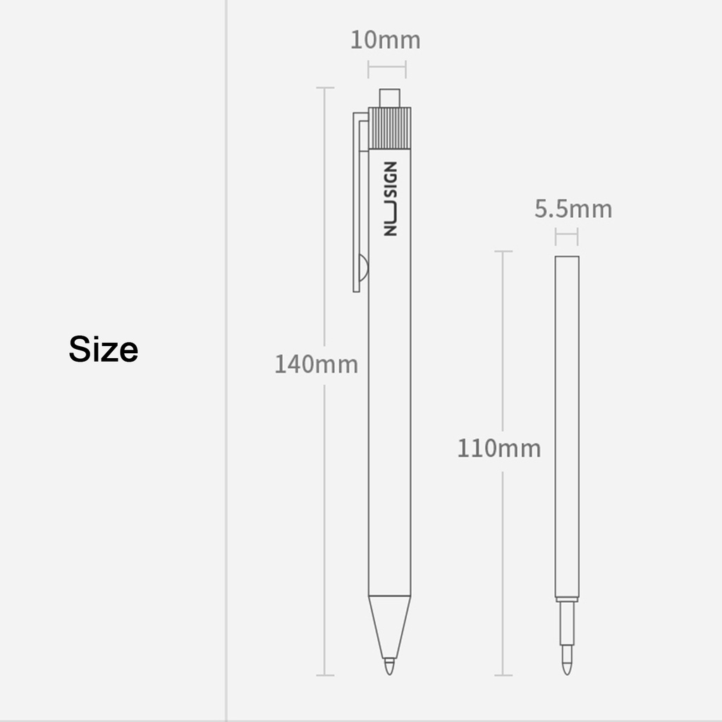 Bút bi bấm nhiều màu dễ thương 0.5mm MỰC ĐEN