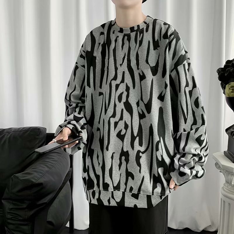 Áo Sweater Cổ Tròn In Họa Tiết Ngựa Vằn Cá Tính Thời Trang Cho Nam Size M-2XL