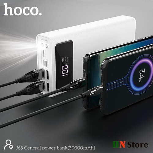 Pin Sạc Dự Phòng Dung Lượng Lớn 30000mAh Hoco J65 hỗ trợ 4 cổng USB