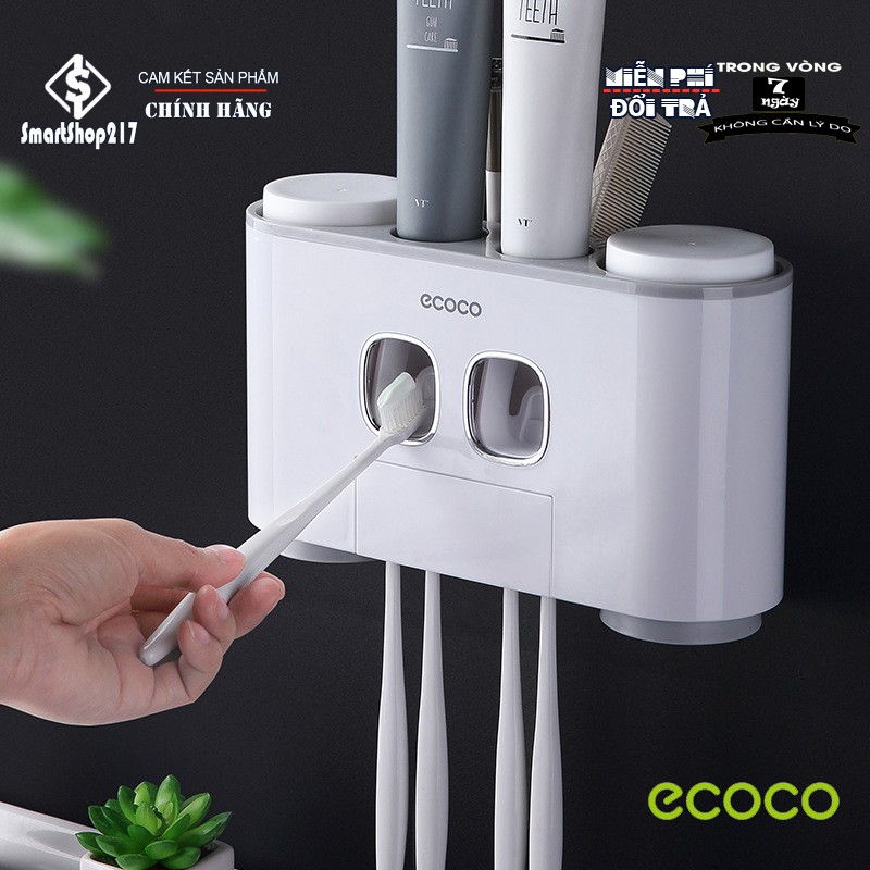 Nhả Kem Đánh Răng Cao Cấp - Thương Hiệu Nhật Bản ECOCO (Tặng Kèm 4 Cốc Đế Từ)