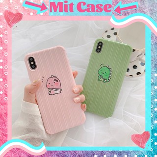 Ốp lưng iPhone Vali Chất Silicon Mềm Dẻo Chống Sốc Hình Khủng Long Cute 6 6 plus 7 plus 8 plus x xs max 11 pro max