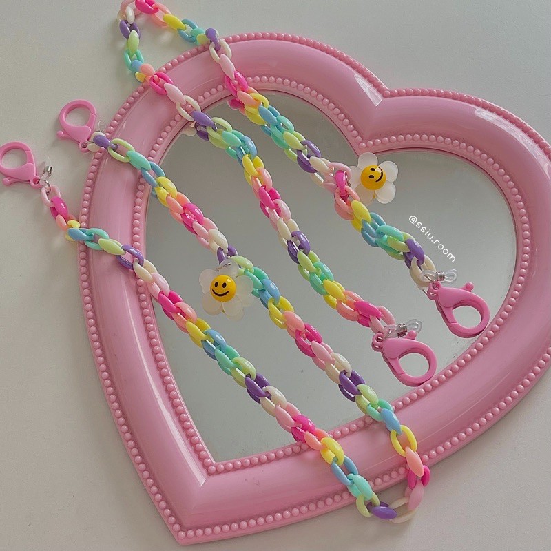 Dây đeo khẩu trang & mắt kính acrylic trong suốt nhiều màu xinh xắn tiện lợi | Mask Chain | ssiu.room | BigBuy360 - bigbuy360.vn