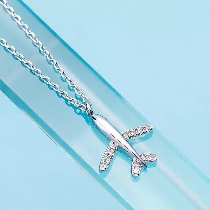 Dây Chuyền Bạc Nữ S925 CaoBac Silver Họa Tiết Máy Bay Phong Cách Trẻ Trung Năng Động Quà Tặng Bạn Gái