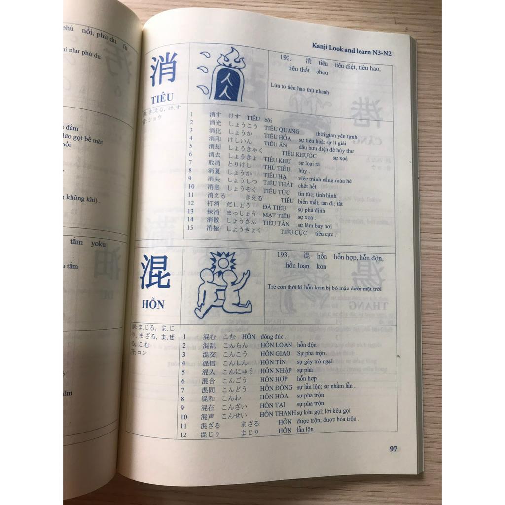 Sách - Kanji Look And Learn 560 Chữ Kanji Có Minh Họa Và Gợi Nhớ Bằng Hình Cấp Độ N3, N2
