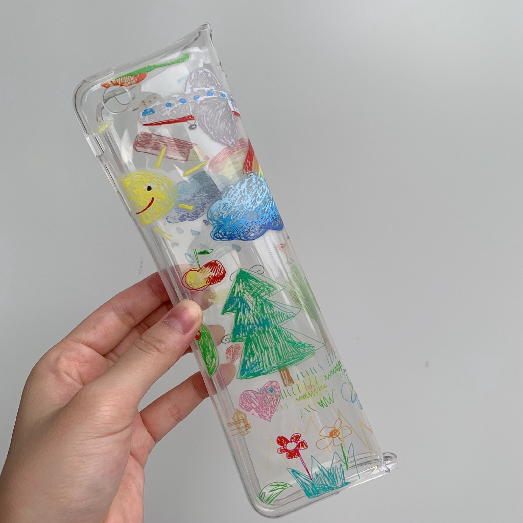 Ốp máy tính bảng mềm trong suốt họa tiết doodle/Totoro dễ thương cho iPad mini 2 3 4 iPad2 3 4 Pro 11 9.7 Air3 | BigBuy360 - bigbuy360.vn