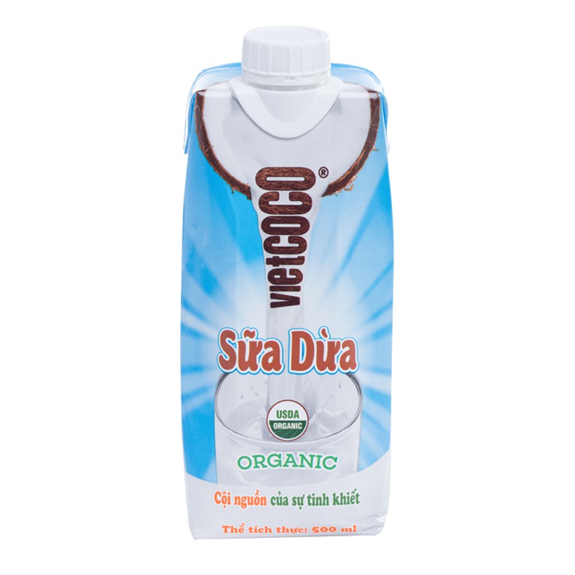 (MUA 10 TẶNG 1) Sữa Dừa Hữu Cơ Vietcoco Oragnic - 500ml