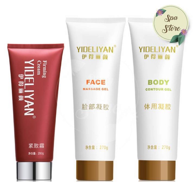 Bộ 3 Tuýp Gel Nâng Cơ Face And Body Yideliyan Cao Cấp Chính Hãng Kem Điêu Khắc Giảm Béo Thon Gọn Xóa Nhăn Chai 270g