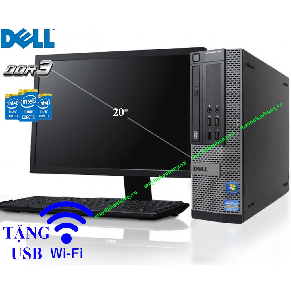 Bộ case máy tính để bàn DELL CPU Core i3 / Ram 4GB /HDD 250GB + Màn hình ( Sản phẩm trọn bộ đầy đủ)