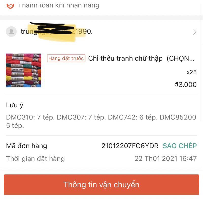 "Lô hàng nhanh" "Thẳng vào cổ phiếu" Chỉ thêu tranh chữ thập các màu ( Khách mua vui lòng ghi chú mã chỉ hoặc chat với s