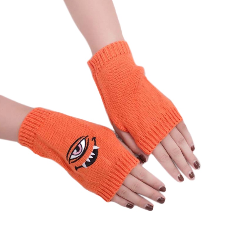 Găng Tay Mềm Mại Hở Ngón Co Giãn Giữ Ấm Mùa Đông