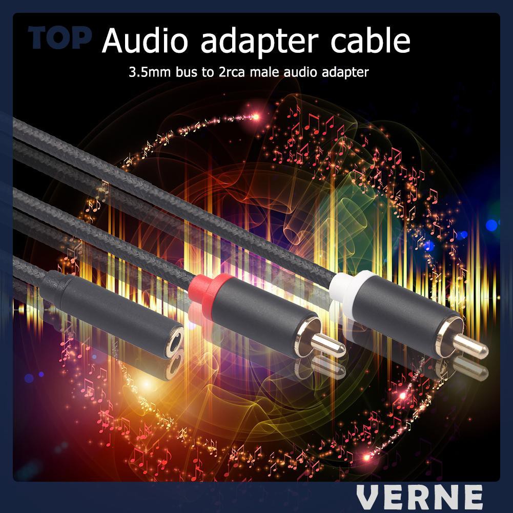 Cáp Chuyển Đổi Âm Thanh Từ Verne 0.4m Rca 2 Rca Male Sang Female 3.5mm