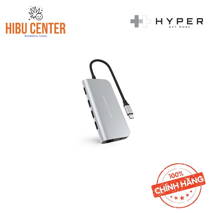 [Cho Macbook] Hub USB-C HYPERDRIVE Power 9-IN-1 HD30 - Follow HIBUCENTER Giảm 5%