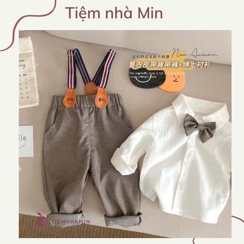 (Xã hàng nghỉ bán)Set Đồ Công Tử Bé Trai Thanh Lịch