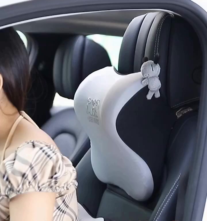 Gối Tựa Đầu, Tựa Lưng Cao Su Non Chóng Nhức Mỏi Vai Gáy Cho Lái Xe Đường Dài Màu Sắc Đen/Kem/Nâu/Xám | BigBuy360 - bigbuy360.vn