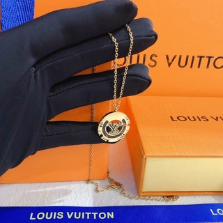  LOUIS VUITTON Vòng cổ Mặt Logo Lv Chất Liệu Thép Titan Thanh Lịch Cho Nam Và Nữ 
