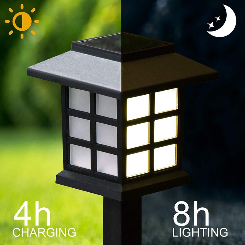 Set 2 Đèn LED Năng Lượng Mặt Trời Cảm Biến Tiết Kiệm Năng Lượng Sử Dụng Ngoài Trời Cho Sân Vườn