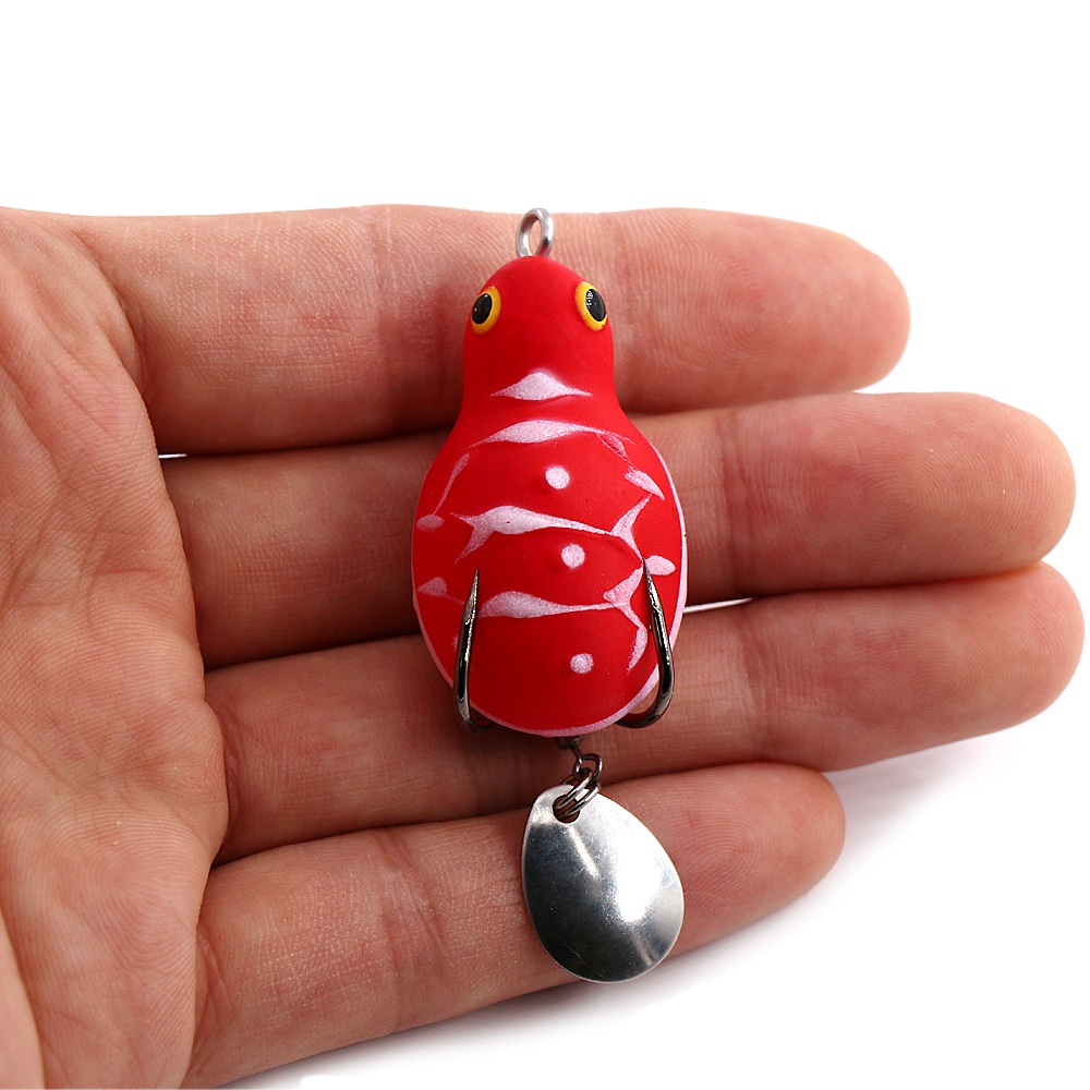 Mồi Câu Cá Giả Hình Ếch Đầu Ếch 4.5cm 7g Có Móc Đôi