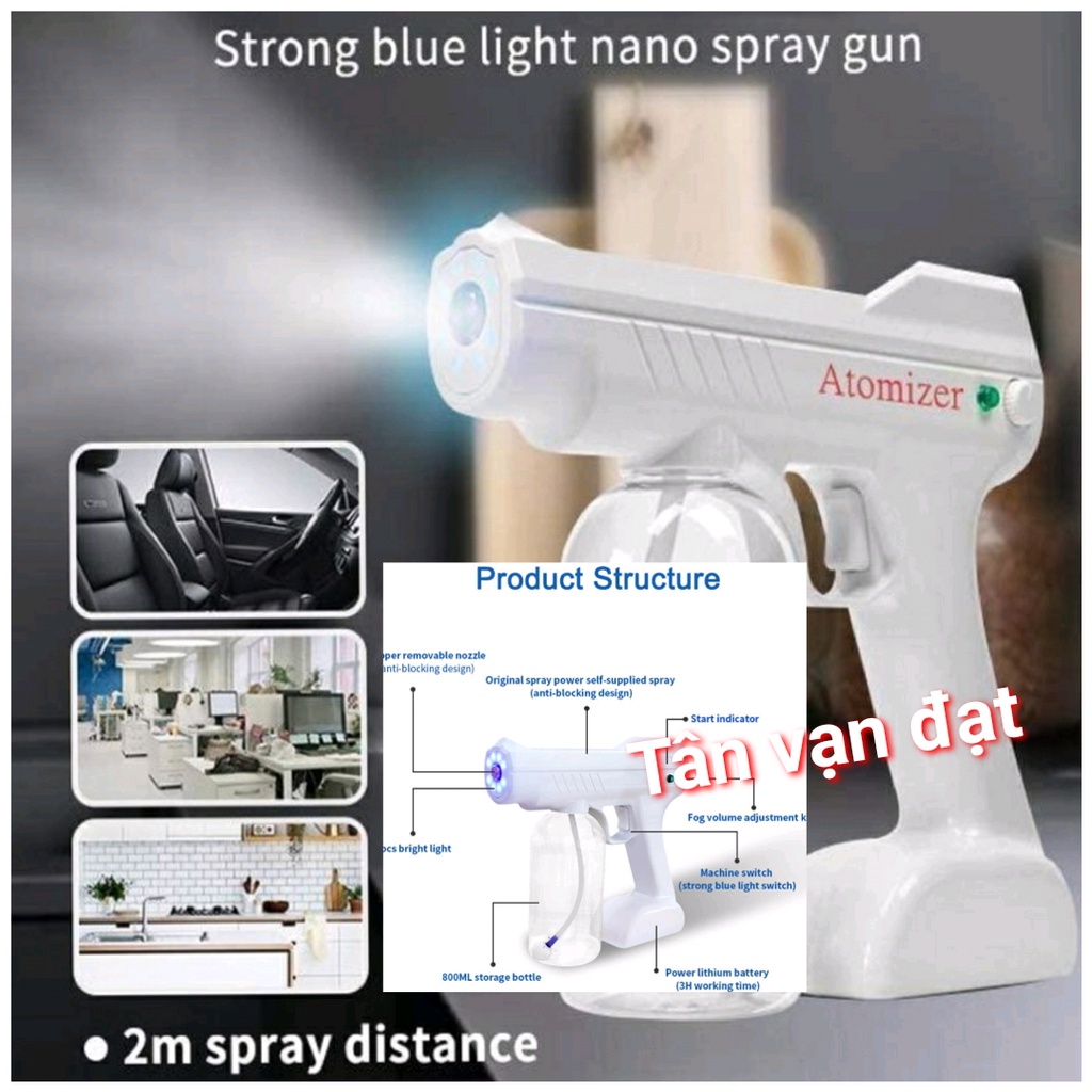 Máy  phun khử khuẩn kết hợp 8 đèn UV Led Nano Atomizer JY-01 chính hãng