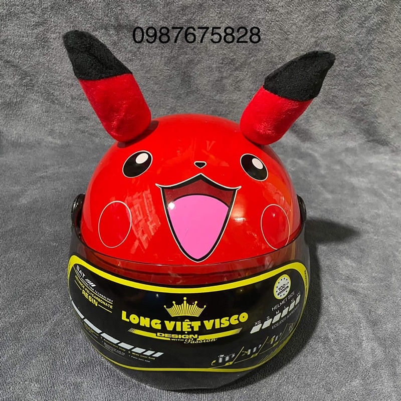 [ Giá Sỉ] rllllNón bảo hiểm {picachu em bé} cao cấp