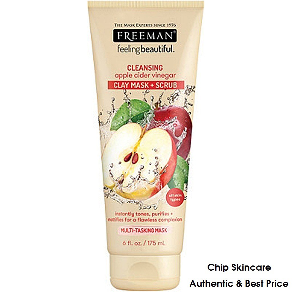 Mặt nạ Freeman Trắng Da, chống oxy hoá Apple Cider Vinegar Clay Mask Scrub 175ml