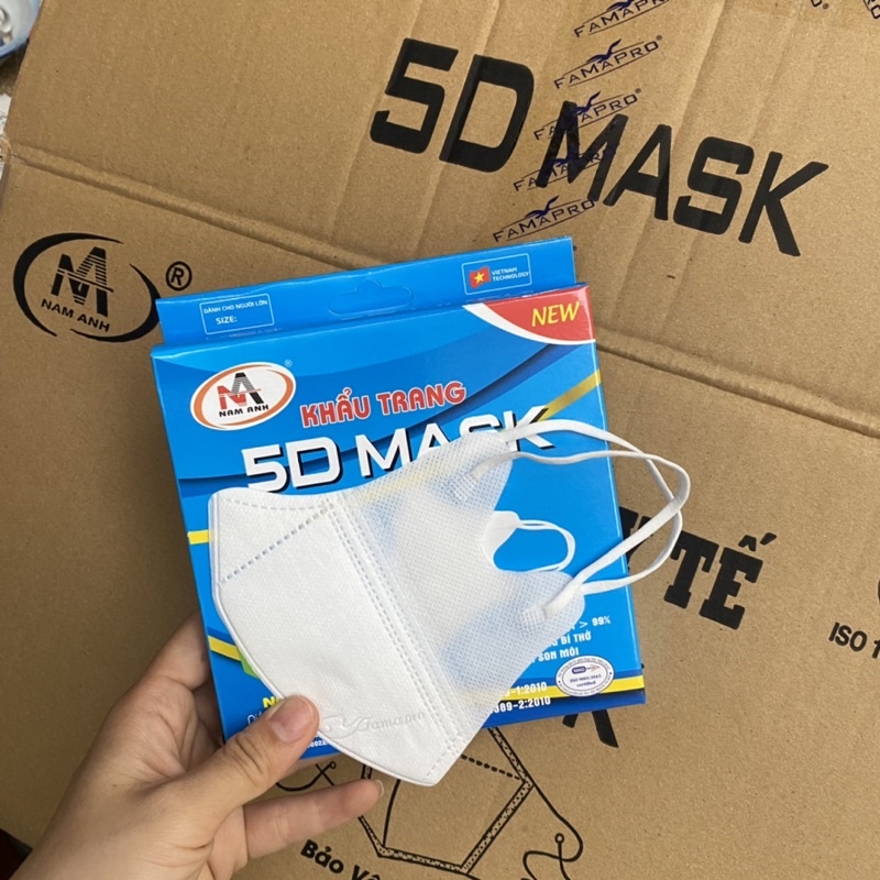 Khẩu Trang 5D Nam Anh hộp 10 chiếc