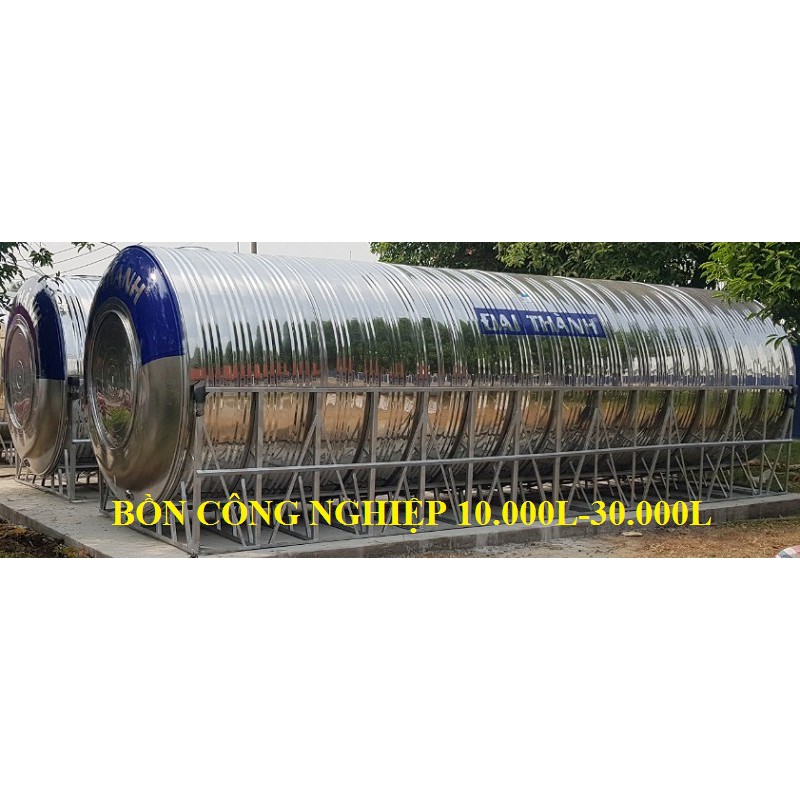 Bồn Nước, Téc Nước Inox SUS 304 Đại Thành Đứng, Nằm 310L-500L-700L Chính Hãng Freeship