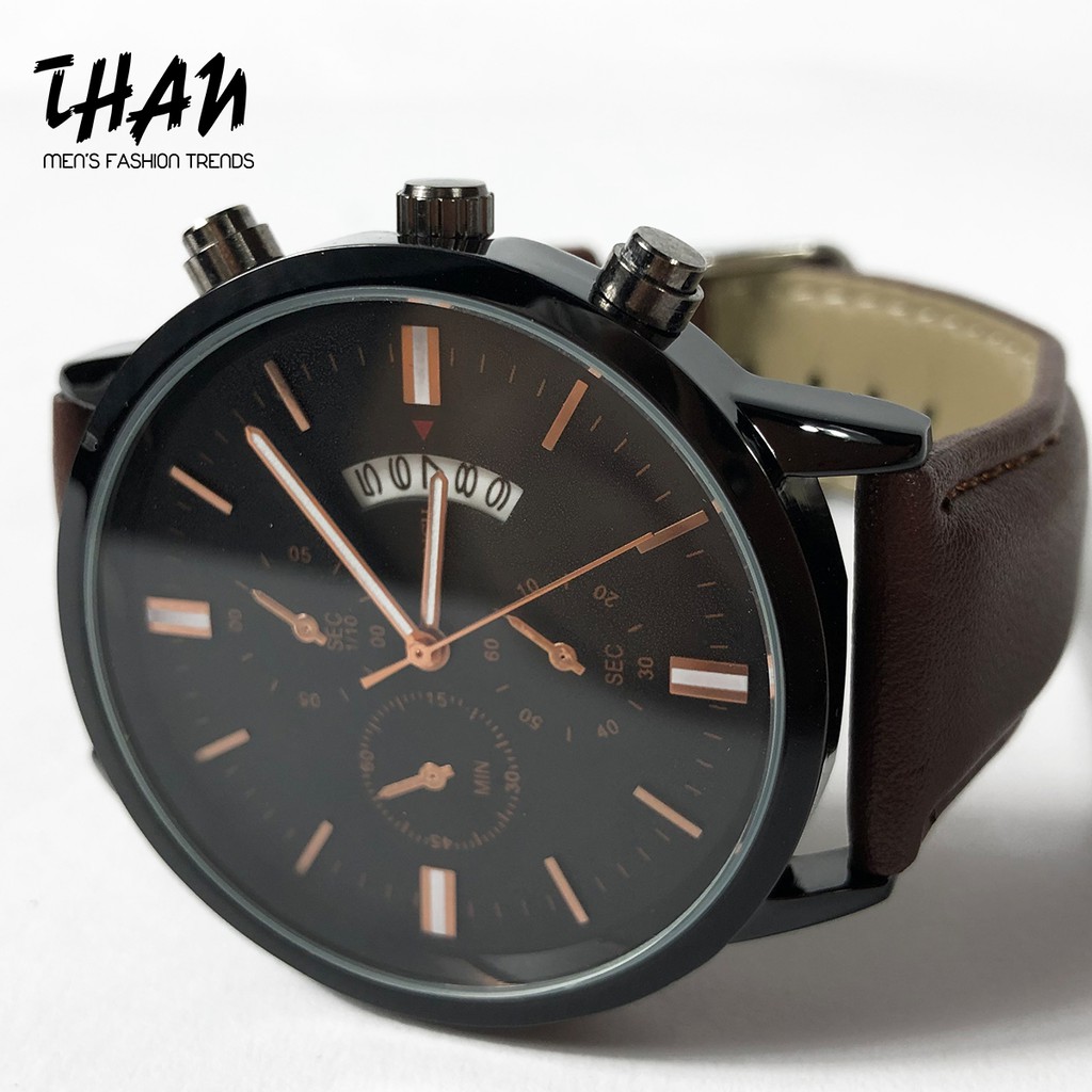 Đồng hồ nam ARLANCH thời trang cổ điển dây da màu nâu chống nước 42cm đeo tay đẹp giá rẻ - Sang trọng lịch sự có ngày | BigBuy360 - bigbuy360.vn