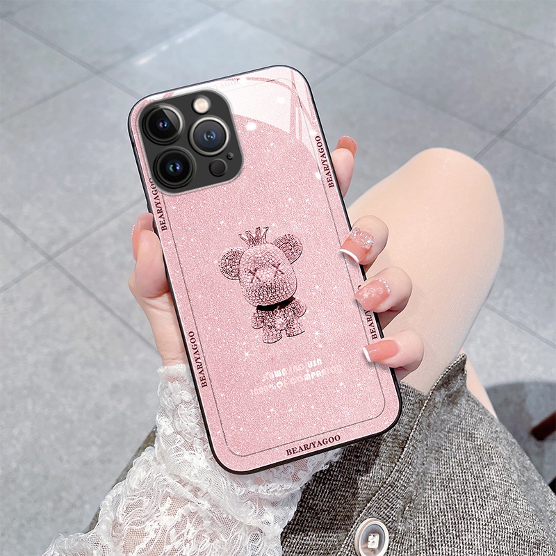 Ốp Điện Thoại In Hình Gấu Cho iPhone 14 13 12 11 Pro Max X XS XR 8 7 6 Plus